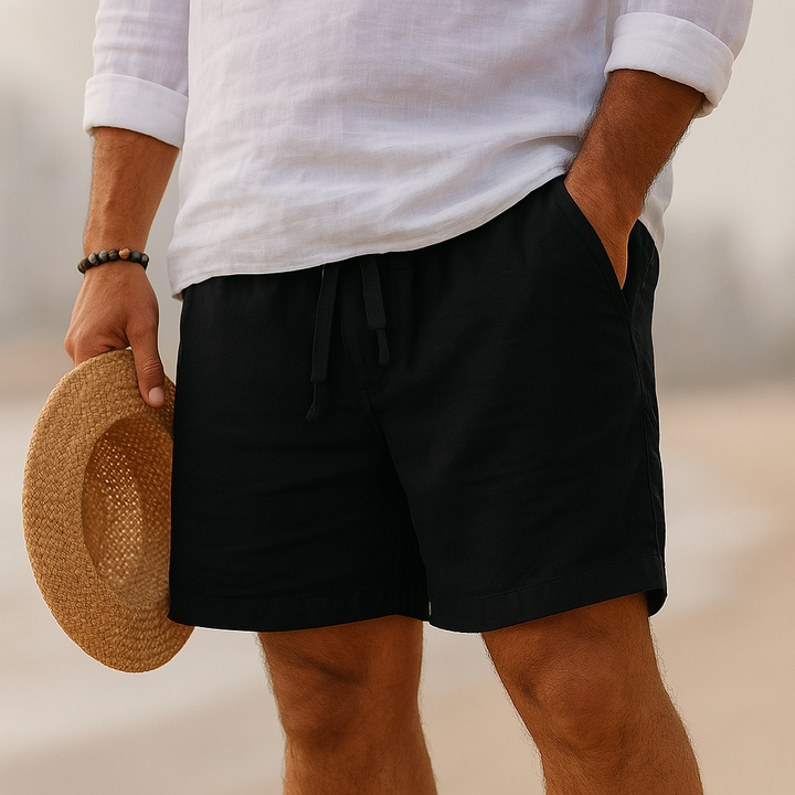 Mike™ | Short élégant en lin à taille élastique