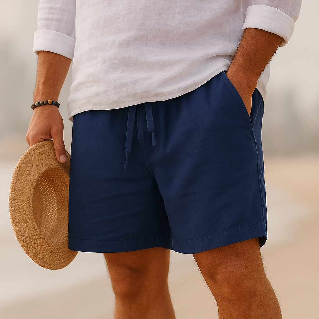 Mike™ | Short élégant en lin à taille élastique