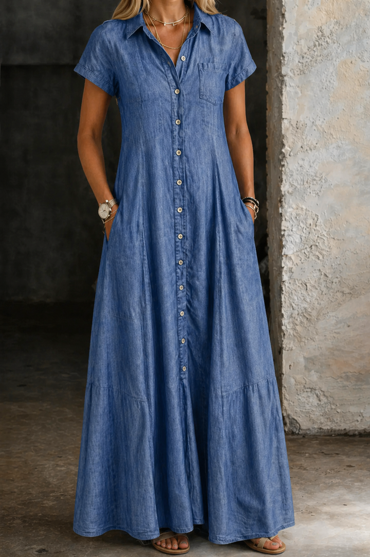 Lefèvre | Robe longue en denim