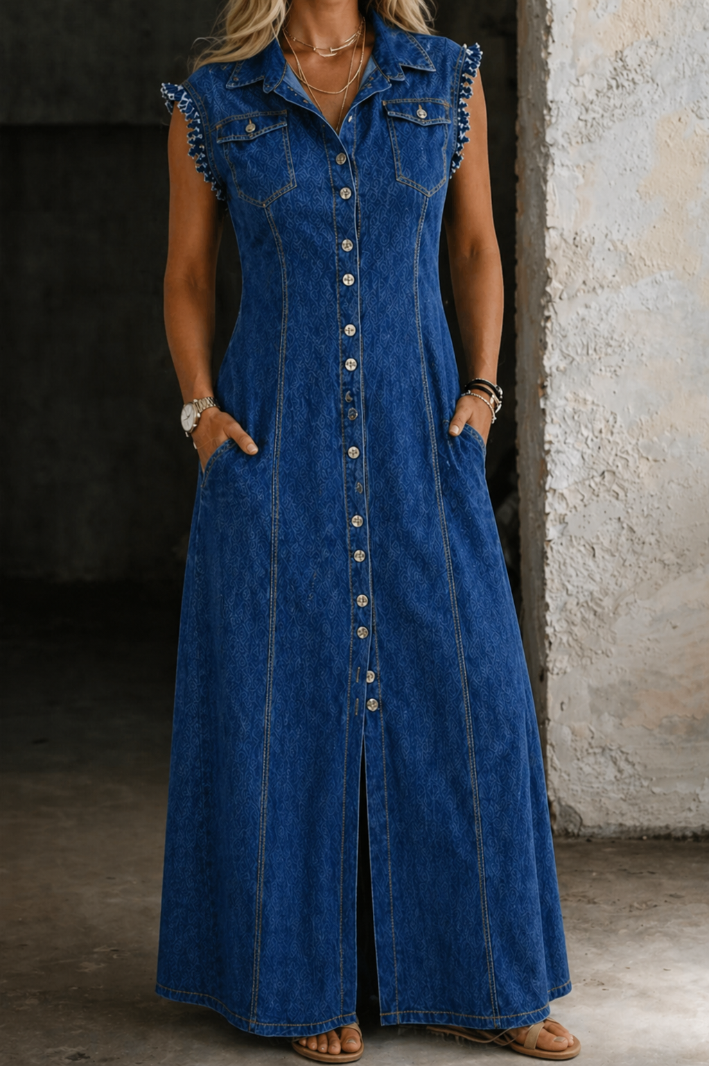 Lefèvre | Robe en jean grande taille