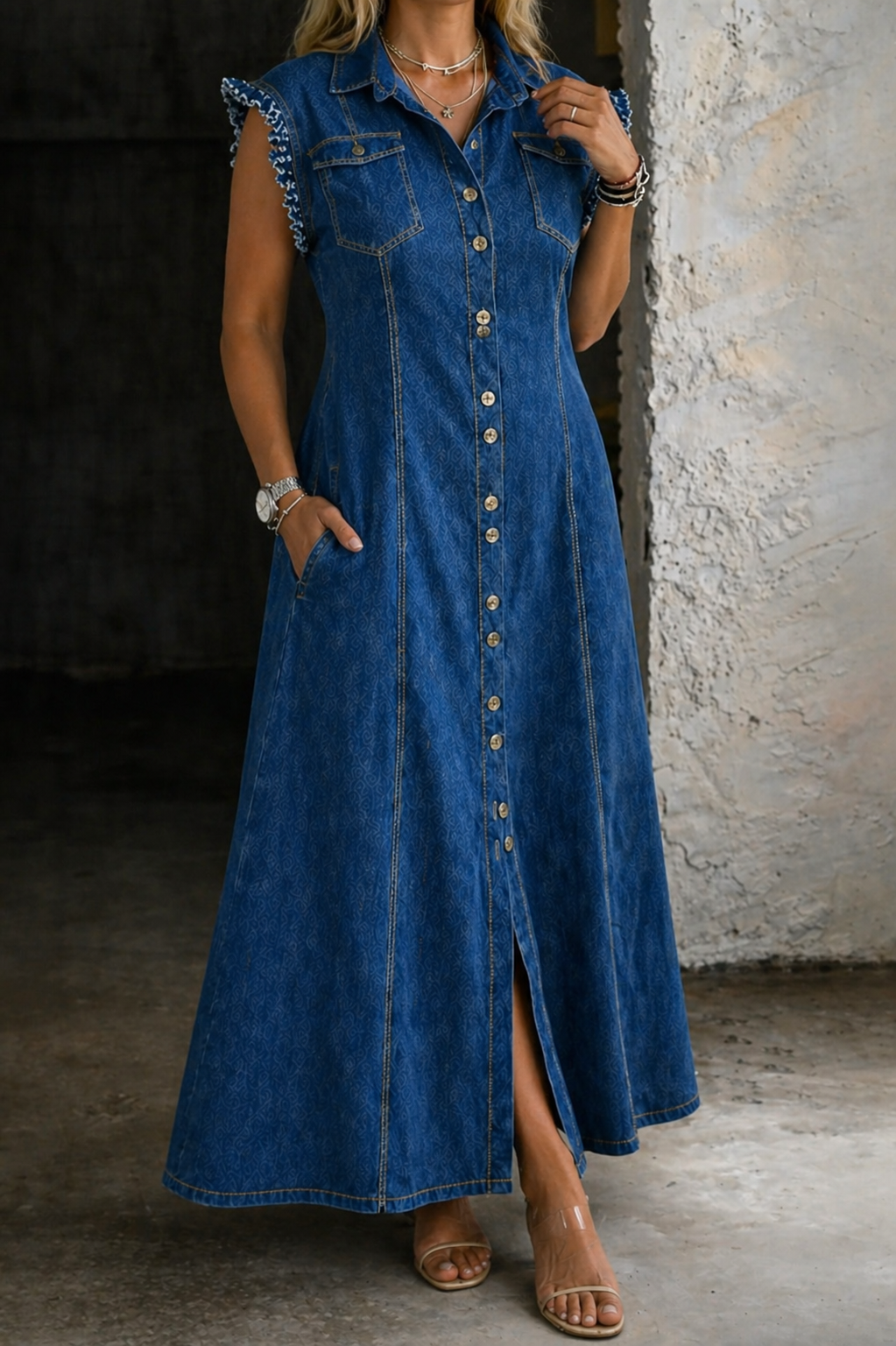 Lefèvre | Robe en jean grande taille