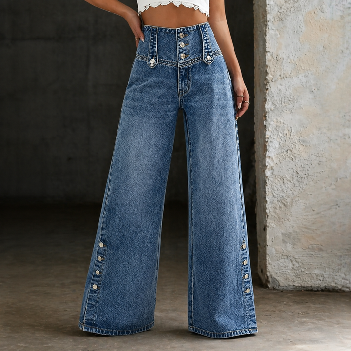 Lefèvre  Jeans taille haute avec fente