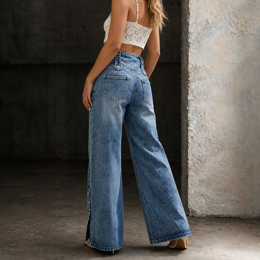 Lefèvre  Jeans taille haute avec fente