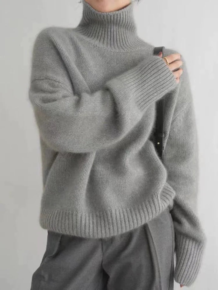 Lefèvre™ Pull Col Roulé en Cachemire