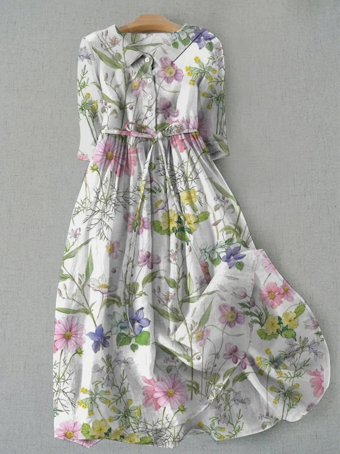 Dahlia - Robe A-Line Florale Estivale