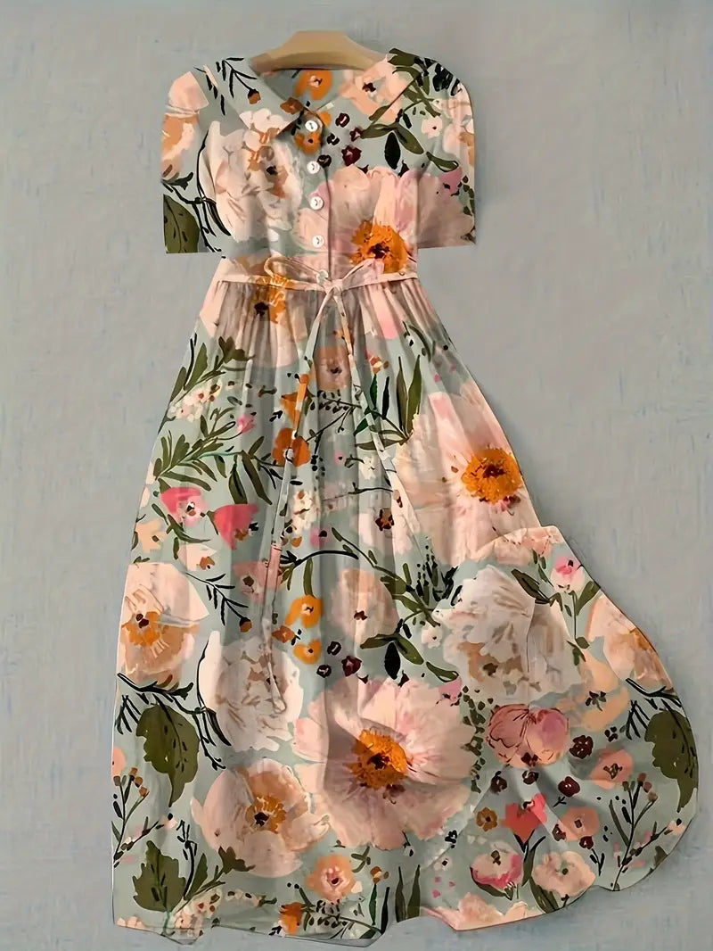 Livia - Robe Florale Épurée
