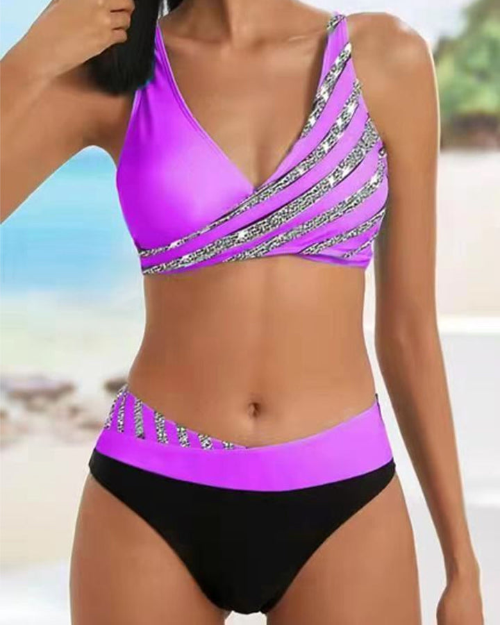Candela™ | Bikini imprimé en tons chauds