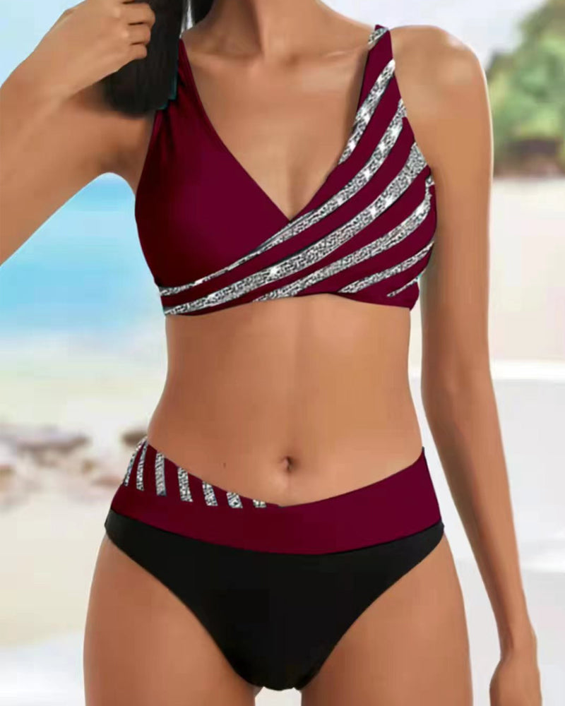 Candela™ | Bikini imprimé en tons chauds