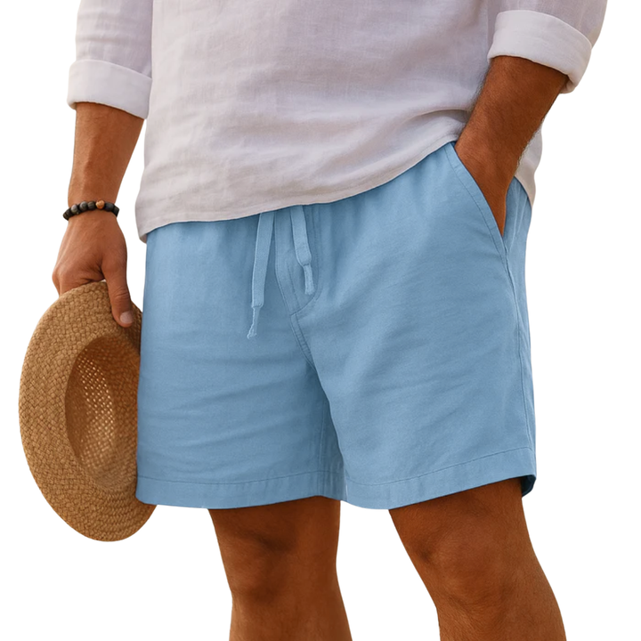 Mike™ | Short élégant en lin à taille élastique