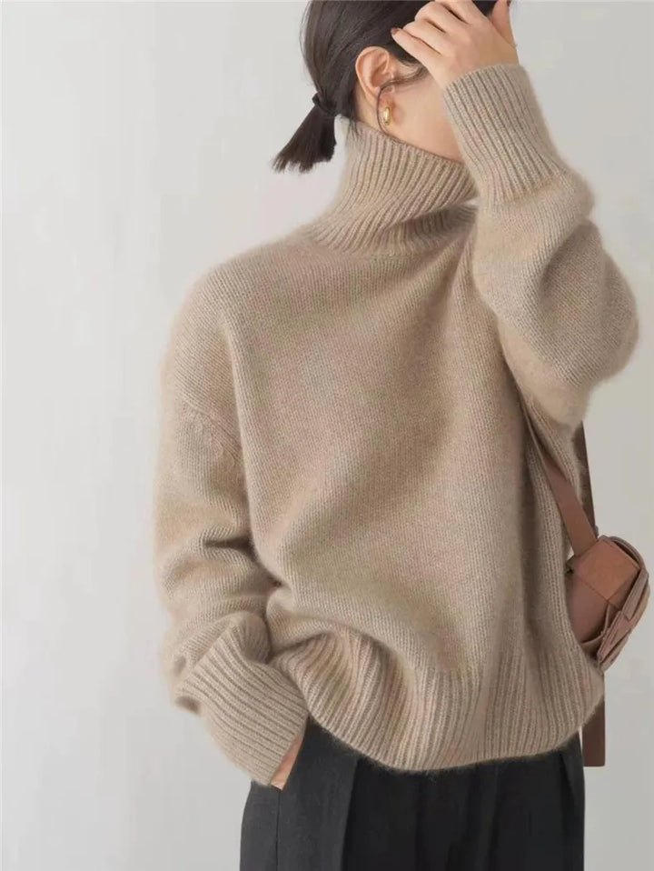 Lefèvre™ Pull Col Roulé en Cachemire
