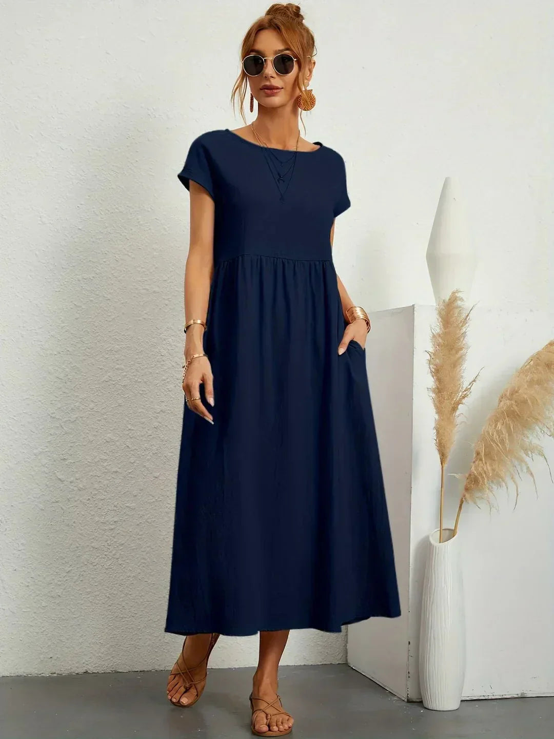 Gabriela | Robe midi fluide d'élégance intemporelle