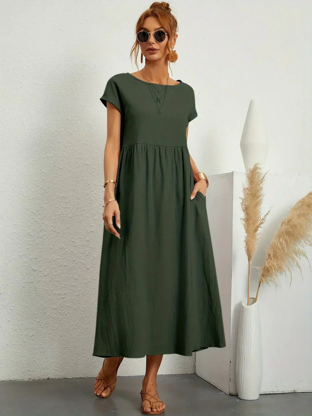Gabriela | Robe midi fluide d'élégance intemporelle