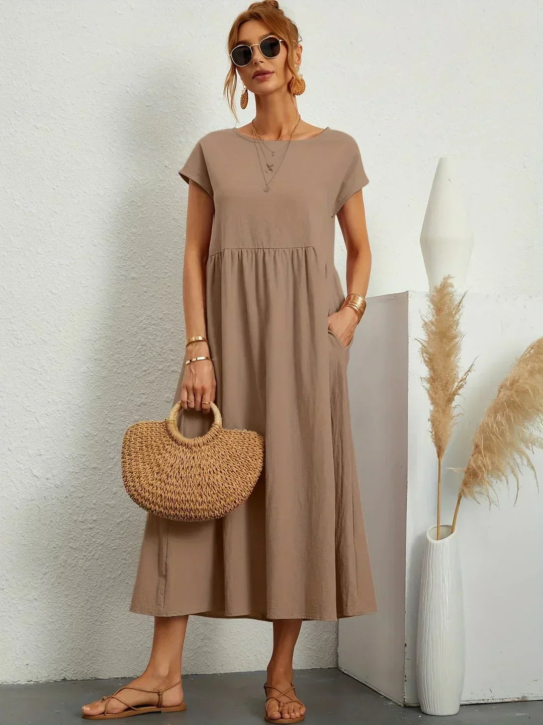 Gabriela | Robe midi fluide d'élégance intemporelle