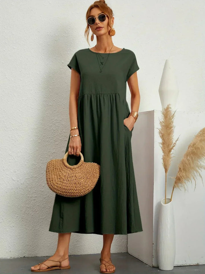 Gabriela | Robe midi fluide d'élégance intemporelle