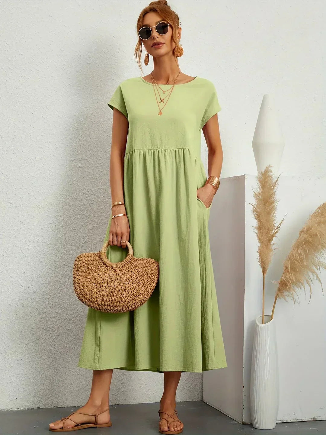 Gabriela | Robe midi fluide d'élégance intemporelle