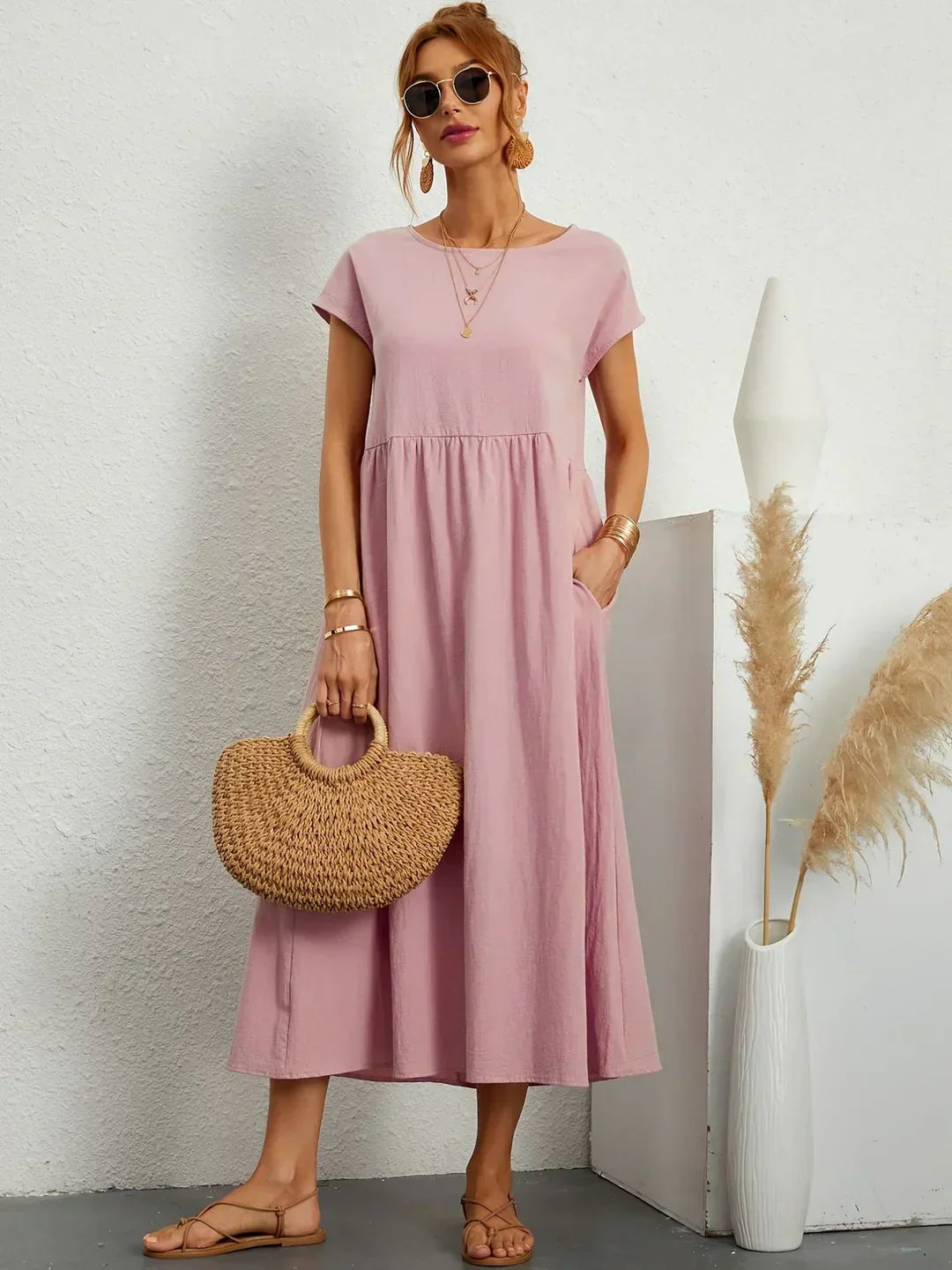Gabriela | Robe midi fluide d'élégance intemporelle