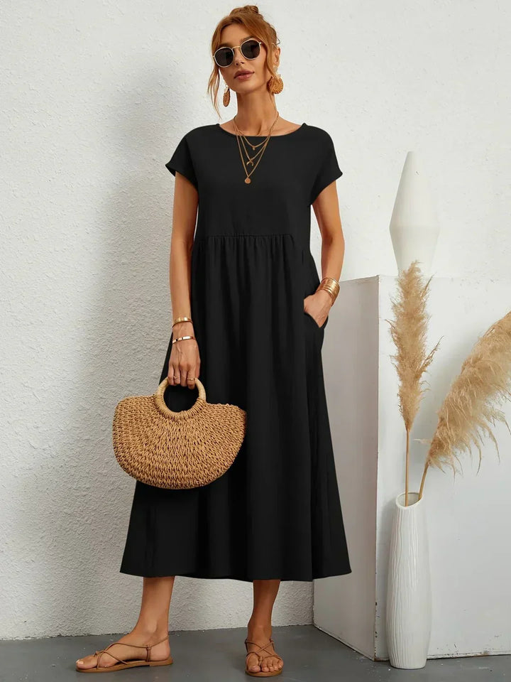 Gabriela | Robe midi fluide d'élégance intemporelle