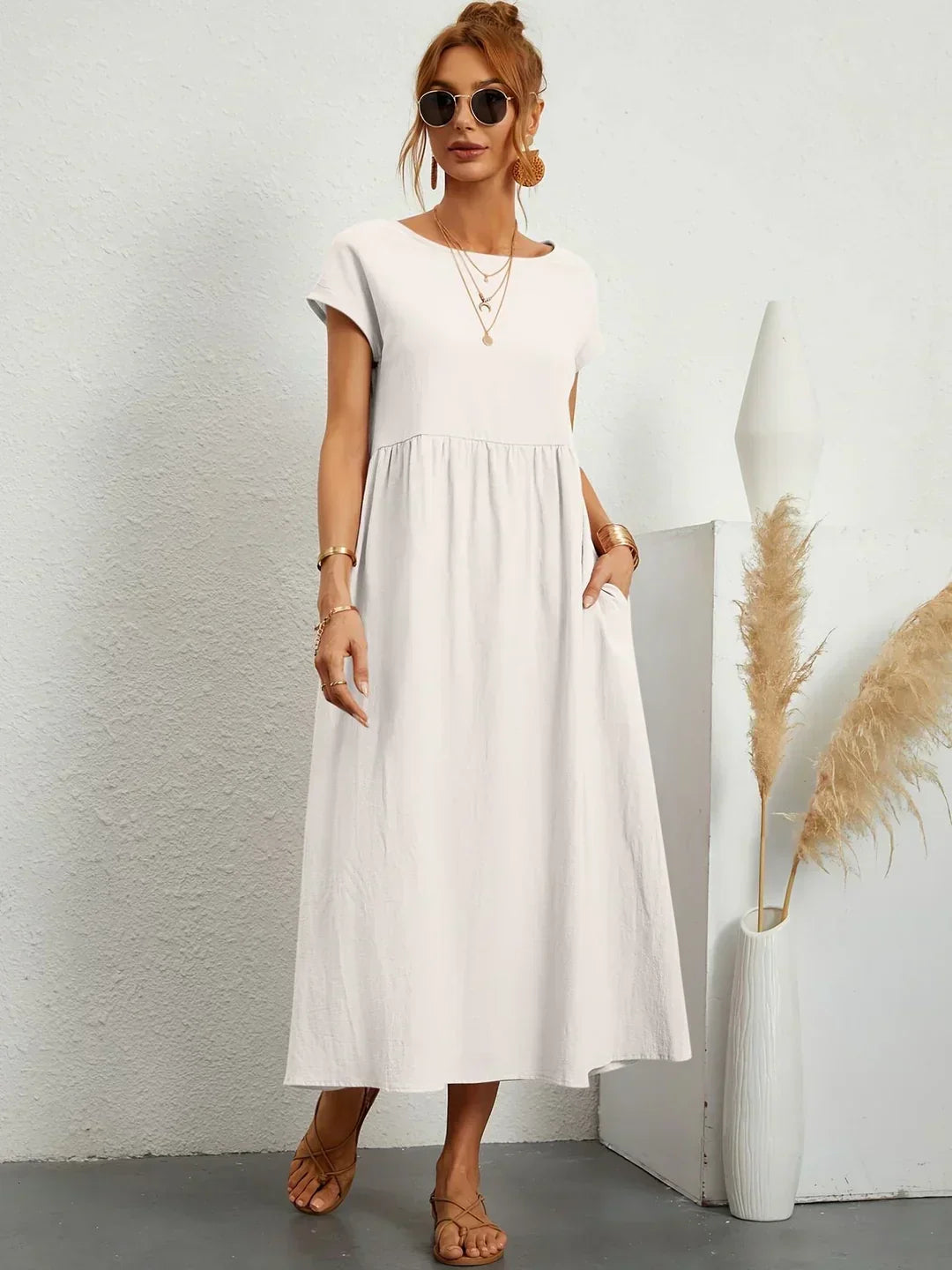 Gabriela | Robe midi fluide d'élégance intemporelle