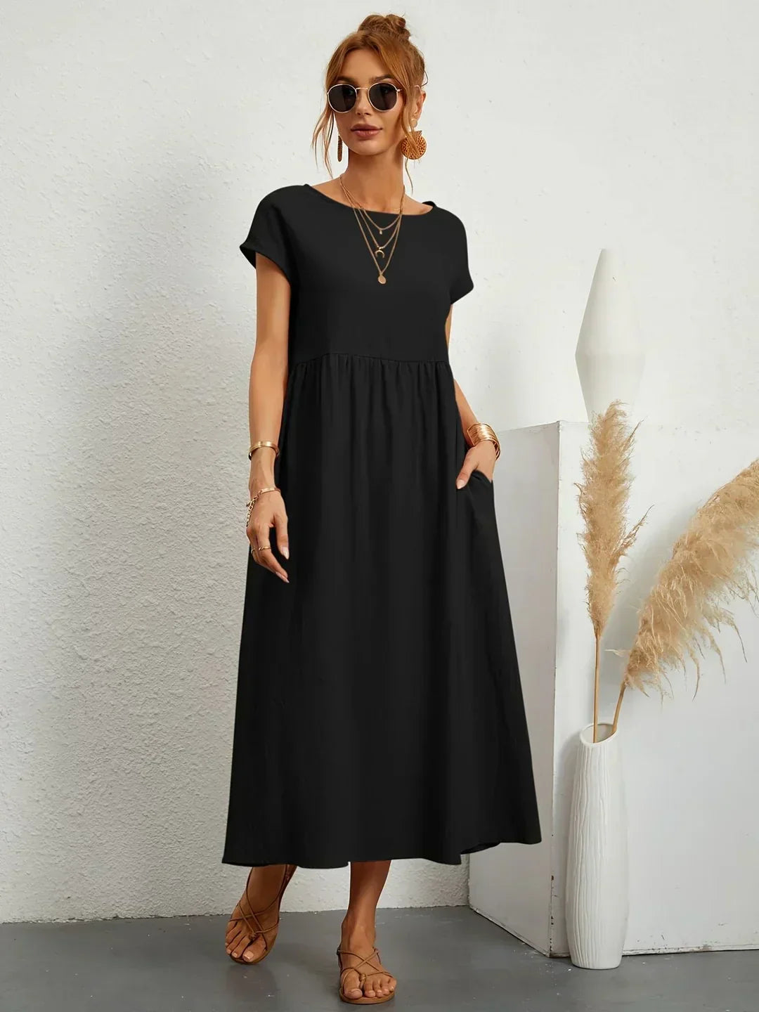 Gabriela | Robe midi fluide d'élégance intemporelle