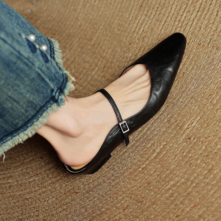 Lefèvre™  mules en cuir authentique