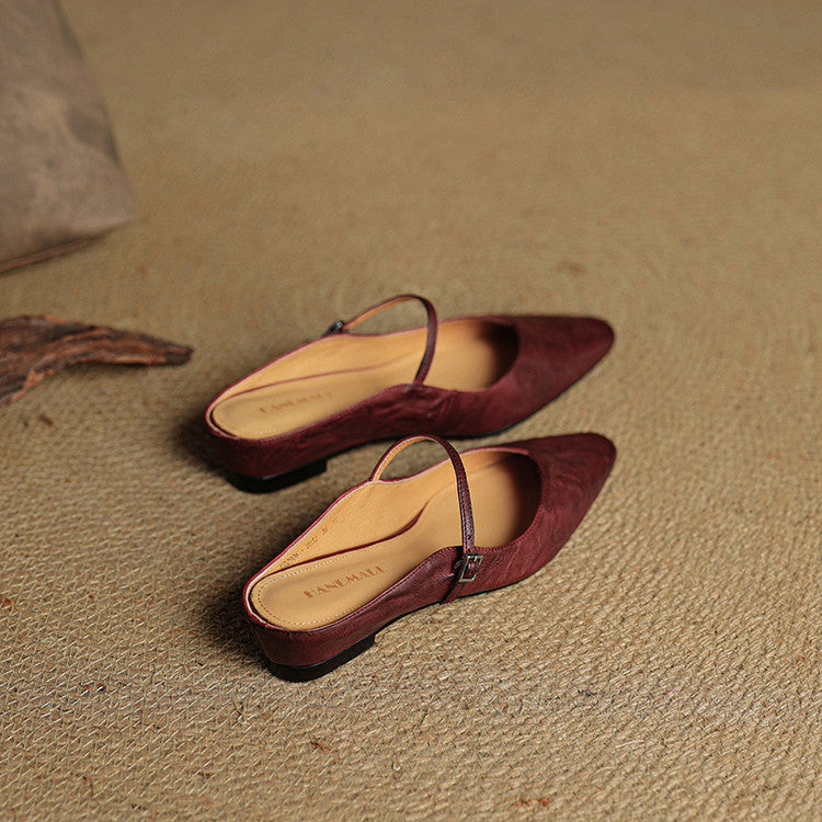 Lefèvre™  mules en cuir authentique