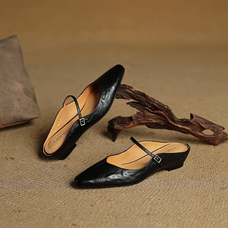Lefèvre™  mules en cuir authentique