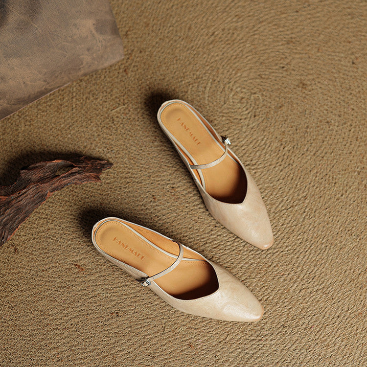 Lefèvre™  mules en cuir authentique