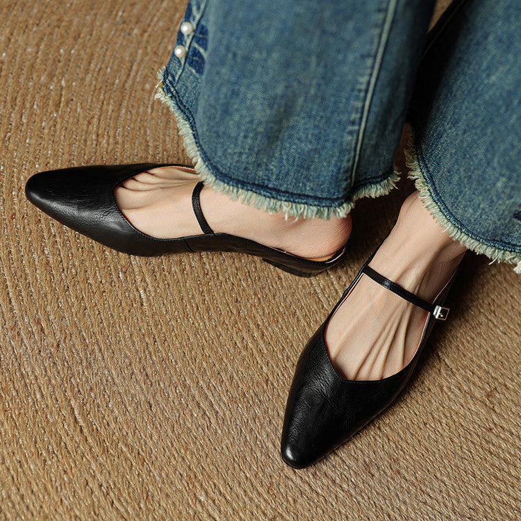 Lefèvre™  mules en cuir authentique