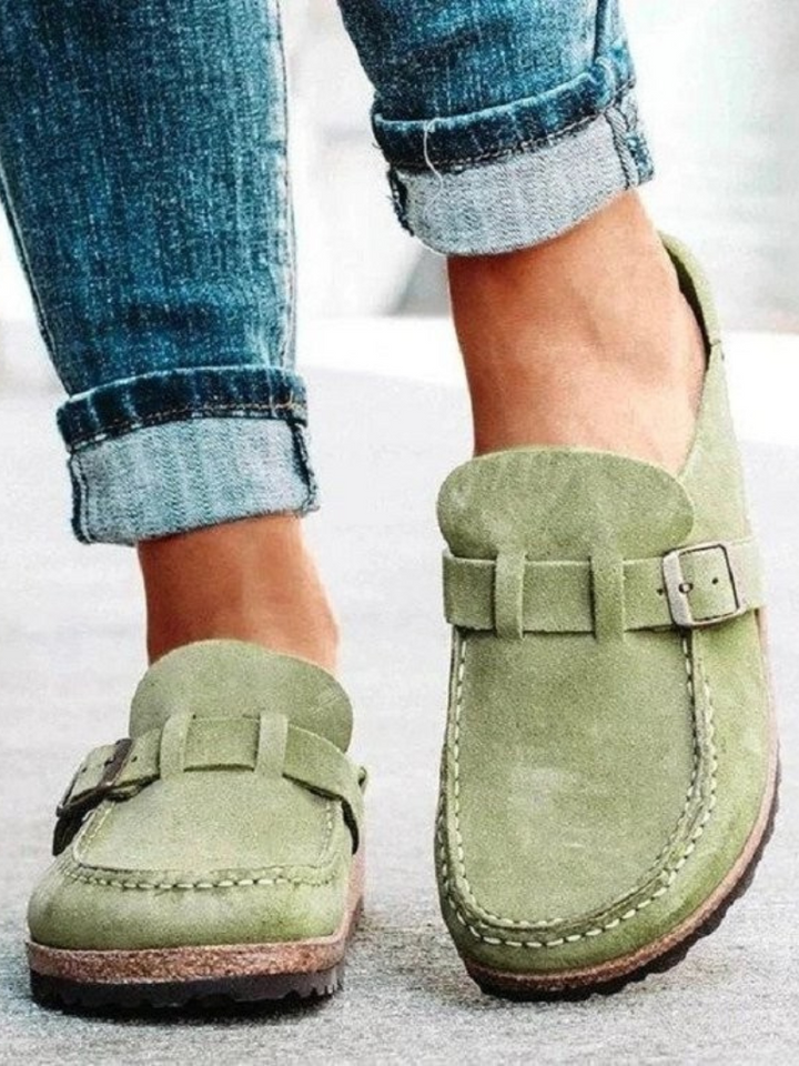 Lefèvre™ Suede Clogs with Comfort Buckle