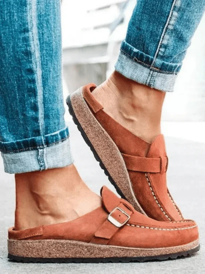 Linda™  Sabots en Suède avec Boucle Confort