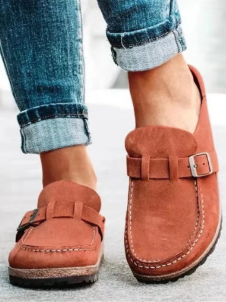 Lefèvre™ Suede Clogs with Comfort Buckle