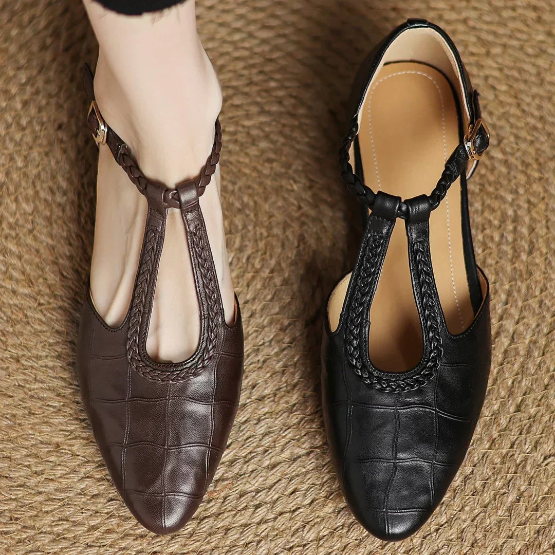 Eliane – Leather Mary Janes