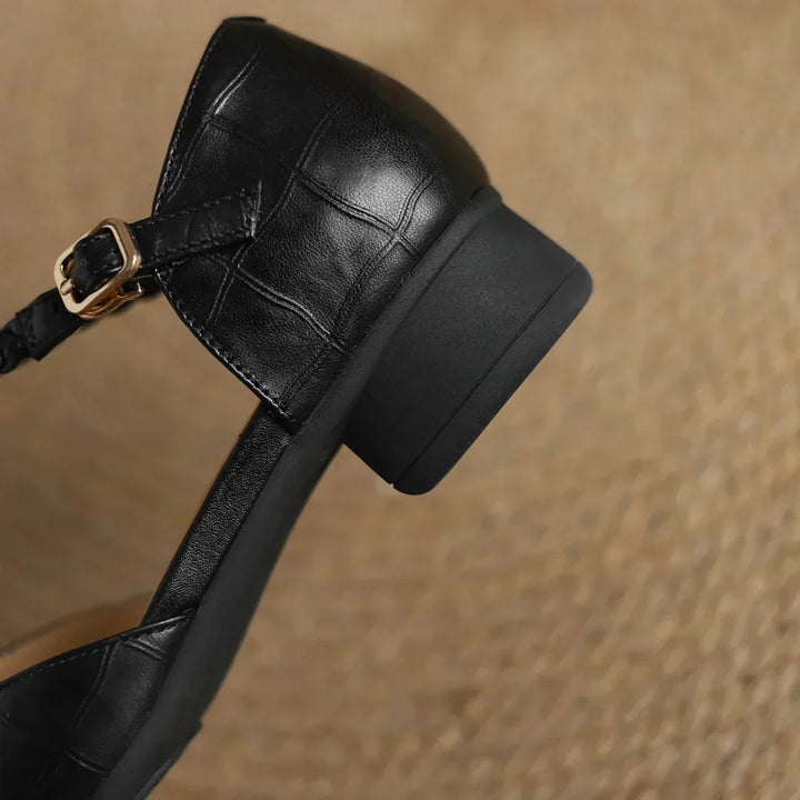Eliane – Leather Mary Janes