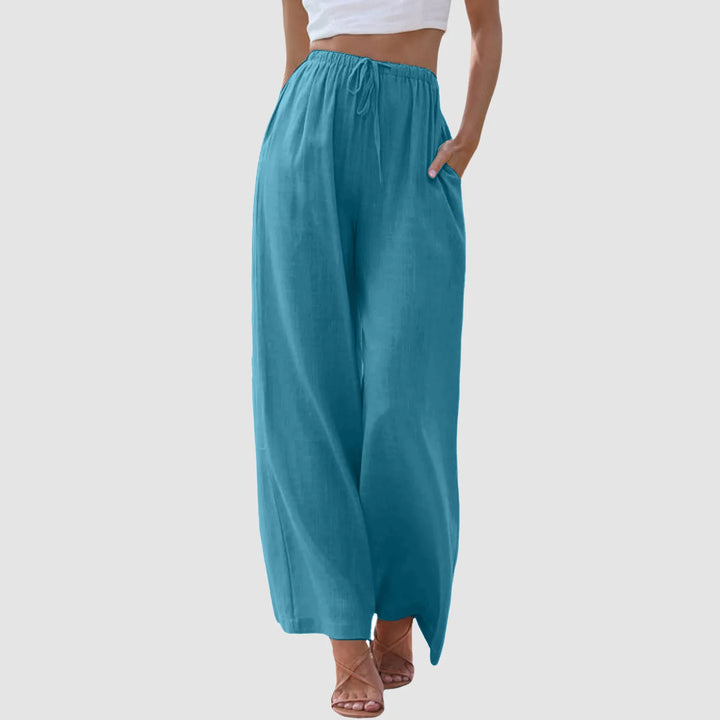 Lefèvre™ Pantalon taille haute à jambes larges