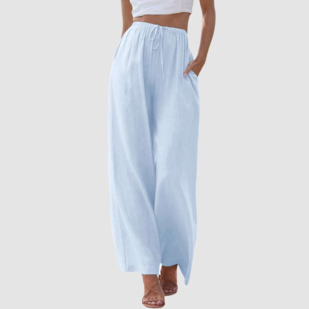 Lefèvre™ Pantalon taille haute à jambes larges
