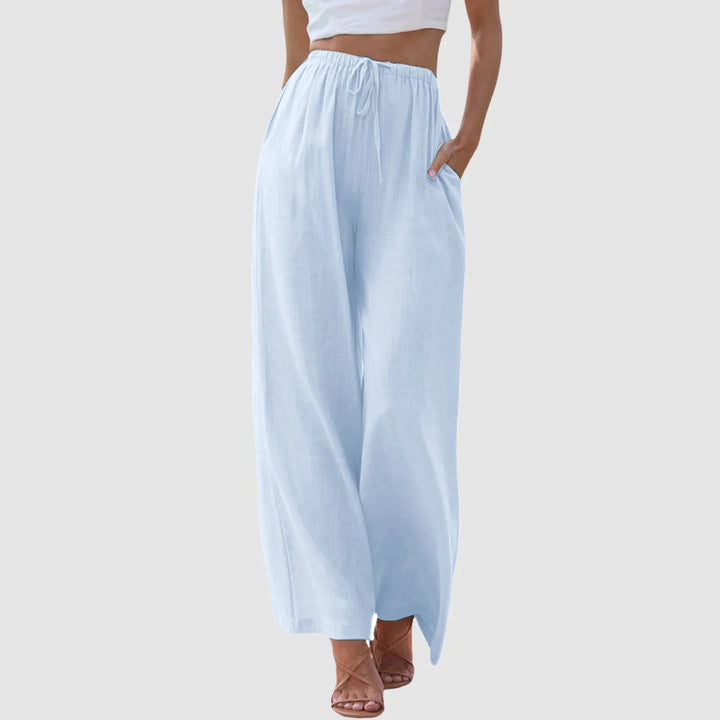 Lefèvre™ Pantalon confort à jambe large et taille haute