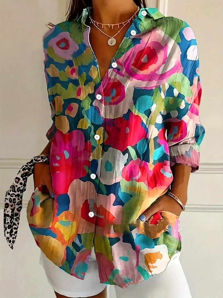 Lefèvre™ Chemisier à motifs colorés