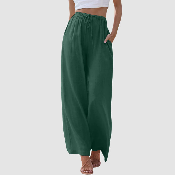 Lefèvre™ Pantalon taille haute à jambes larges