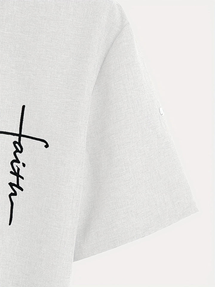 Mike™ Chemise élégante à manches courtes et col montant