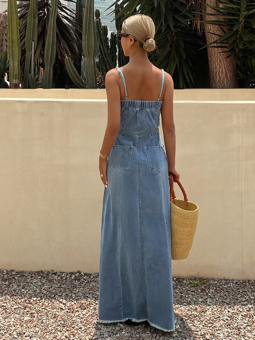 Lefèvre  Robe Maxi en Jean Vintage
