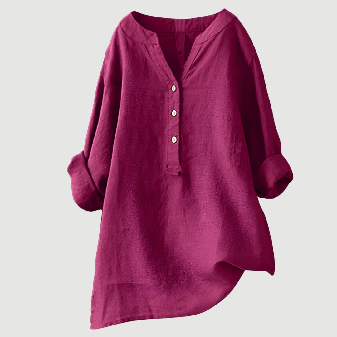 Lefèvre™  Blouse femme en lin légère et confortable