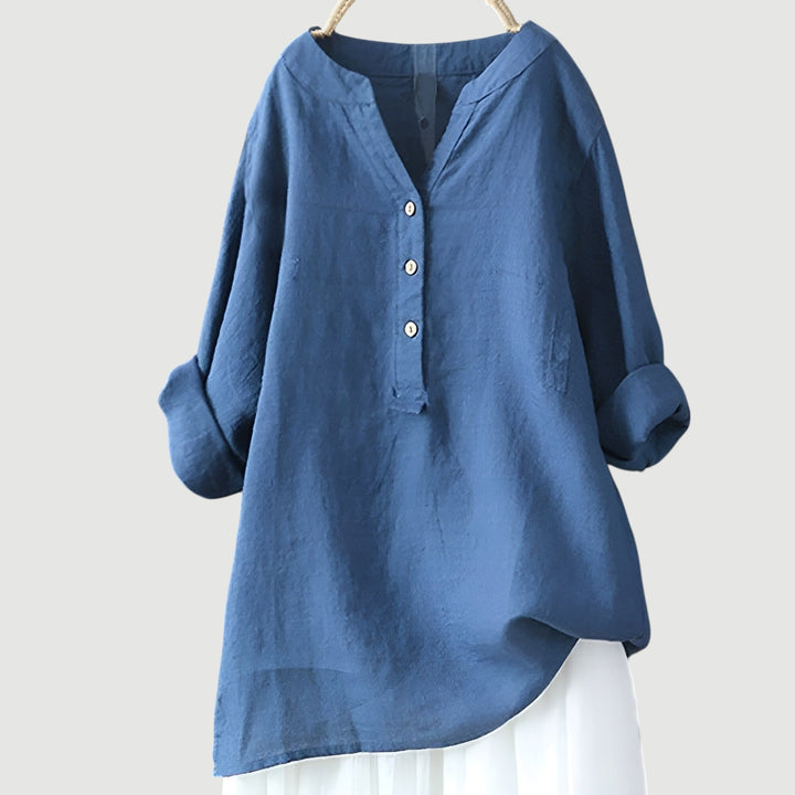 Lefèvre™  Blouse femme en lin légère et confortable