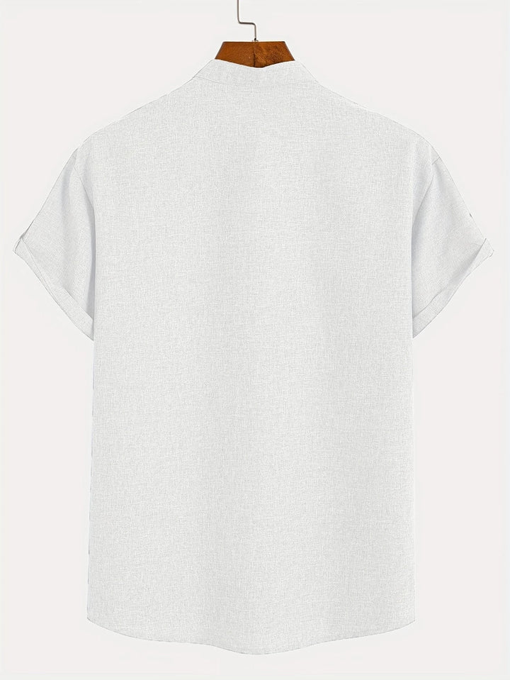 Mike™ Chemise élégante à manches courtes et col montant