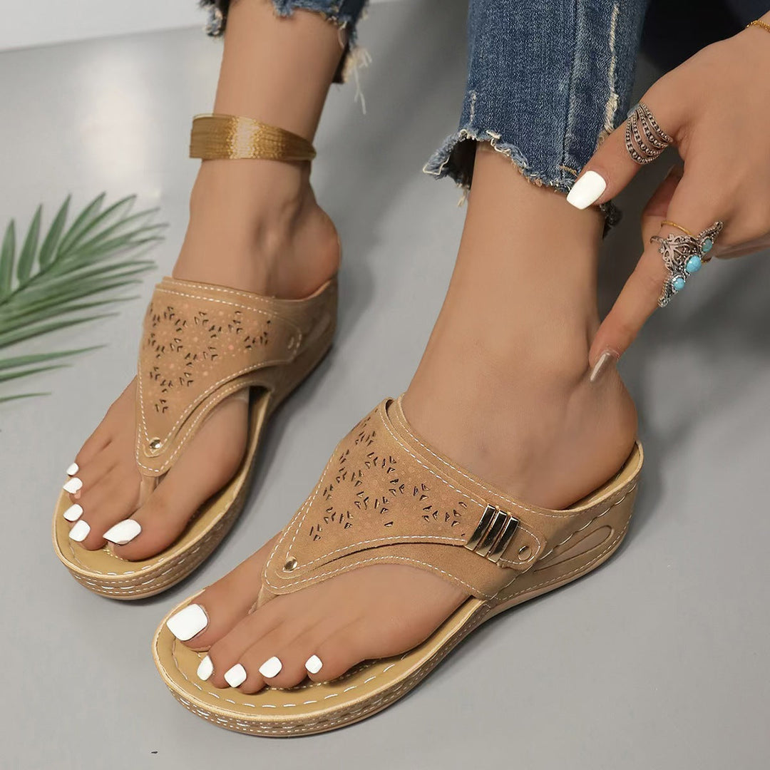 Lefèvre™ Sandales Compensées Confort & Maintien