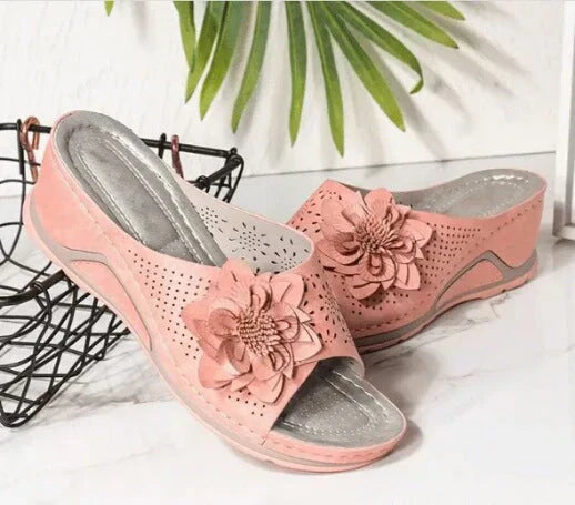 Lefèvre™ Sandales orthopédiques en cuir souple avec soutien de la voûte plantaire