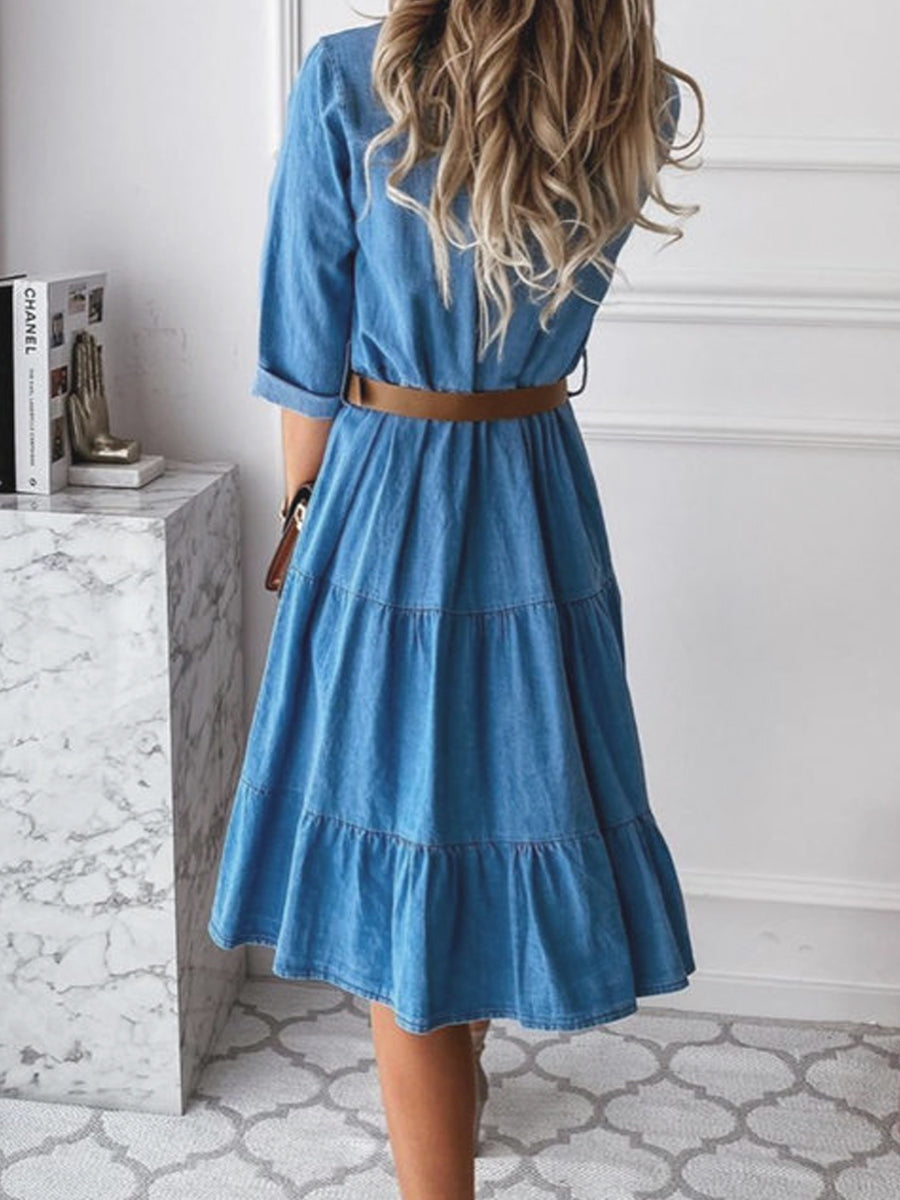 Lefèvre  Robe en jean décontractée et élégante
