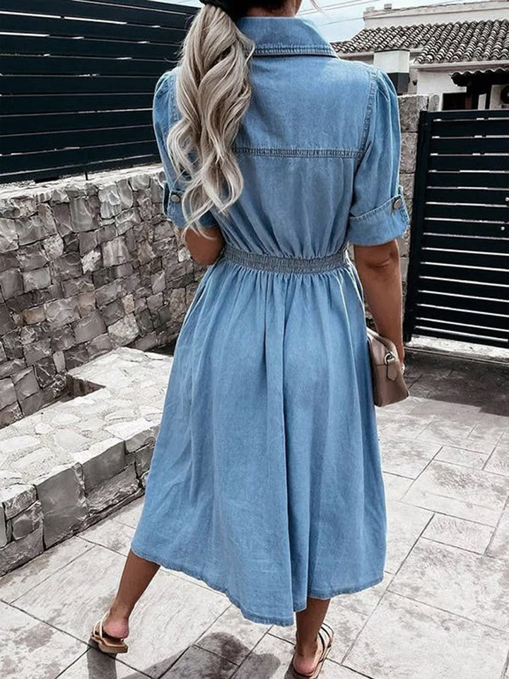 Lefèvre  | Robe en jean à manches courtes