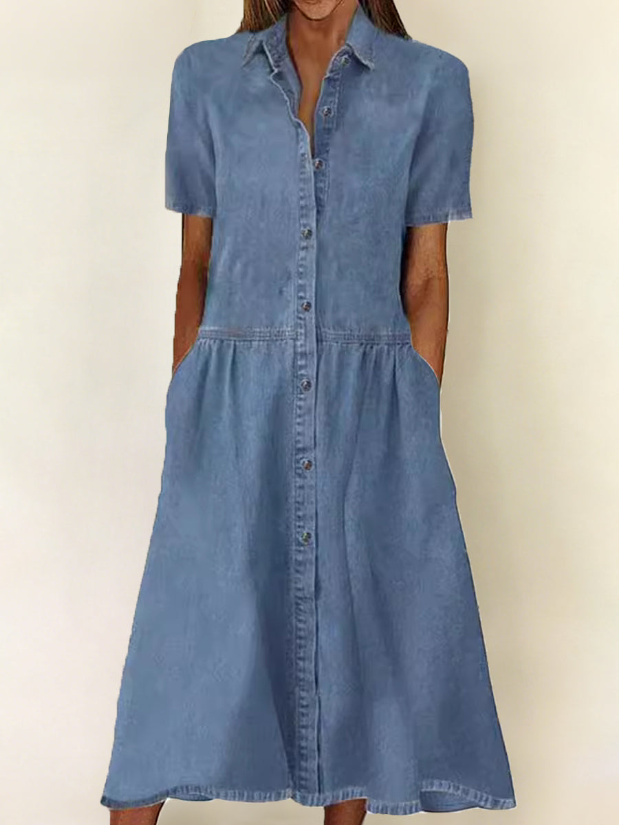 Lefèvre  | Robe en jean à manches courtes