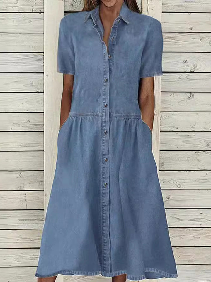 Lefèvre  | Robe en jean à manches courtes