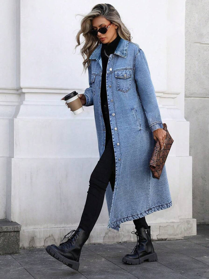 Lefèvre  Veste en jean longue et stylée